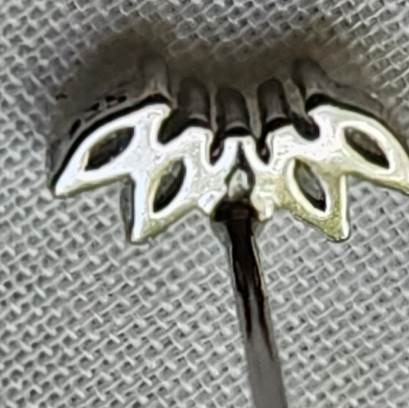 Sterling and Cz Stud Earrings - Picture 6 of 10